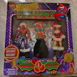1997 Spiderman Holiday Special Spiderman & Mary Jane Figures